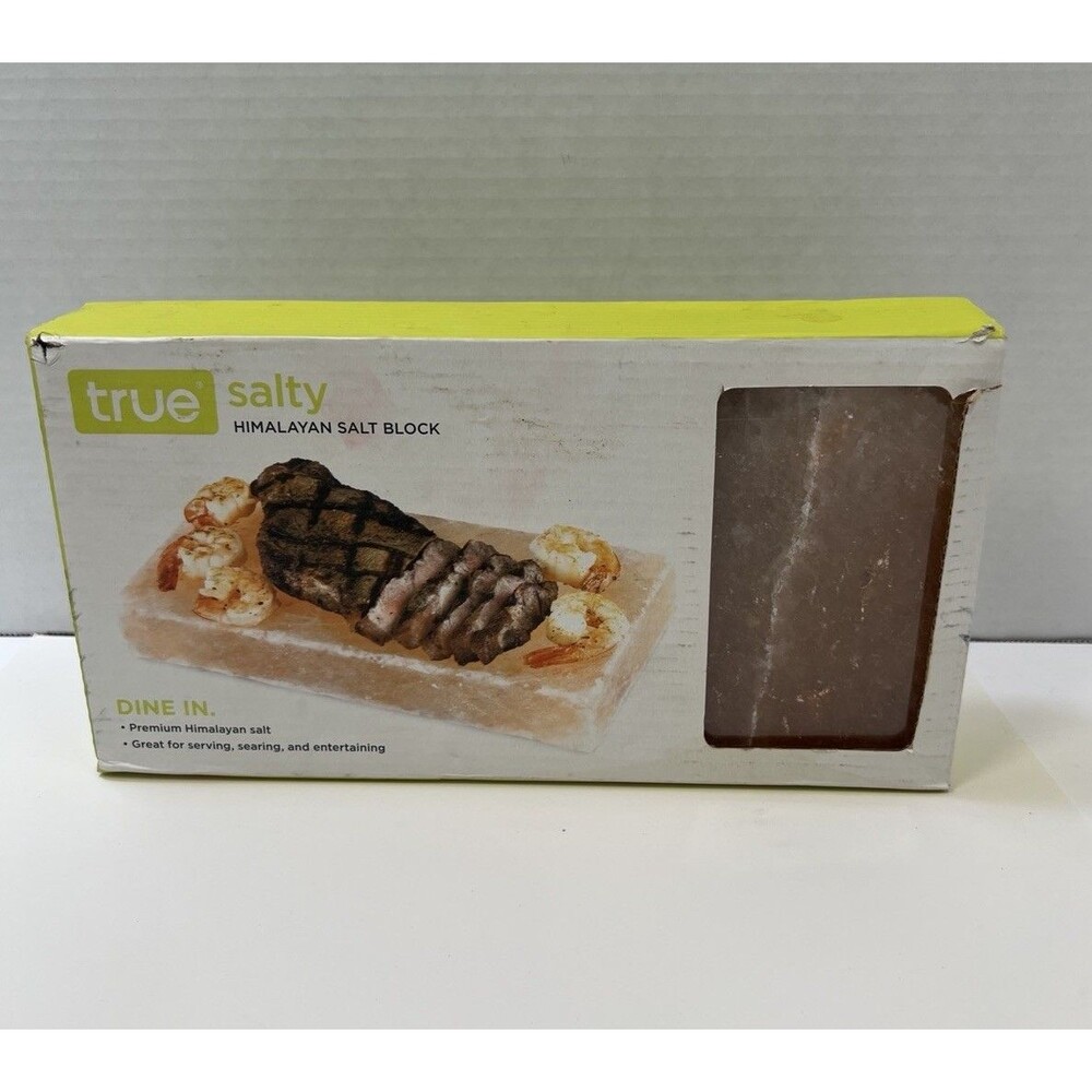 True Salty: Pink Himalayan Salt Block, Great For Searing, Serving & Entertaining